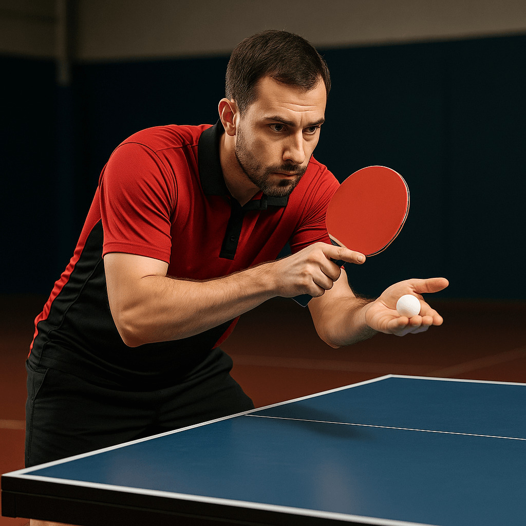 Técnica de saque no tênis de mesa